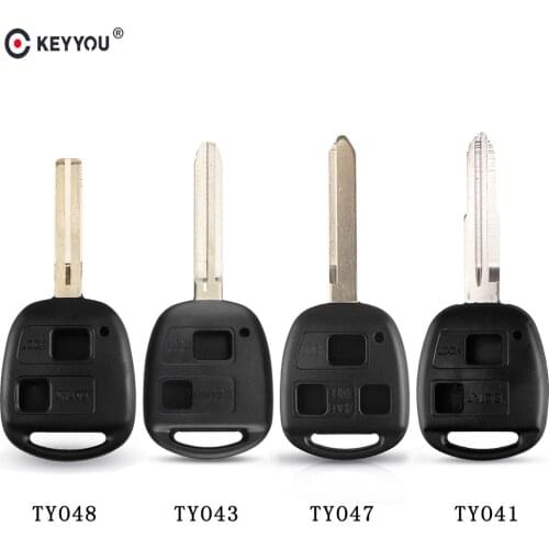 KEYYOU 2BT TOY41/TOY43/TOY47/TOY48 Remote Car Key Fob Case Shell for Toyota Camry Rav4 Corolla Prado Yaris Tarago Cruiser Land