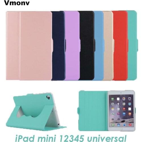 Vmonv Case for iPad mini 1 2 3 4 5 universal imitation leather PU Smart Case wake up sleep Anti-Dust For apple iPad mini 5 case