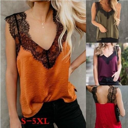 Black/Green One More Night Lace Patchwork Cami Tank Sexy V Neck Sleeveless Hollow-Out Plus Size S-XXL Tank Top for Women