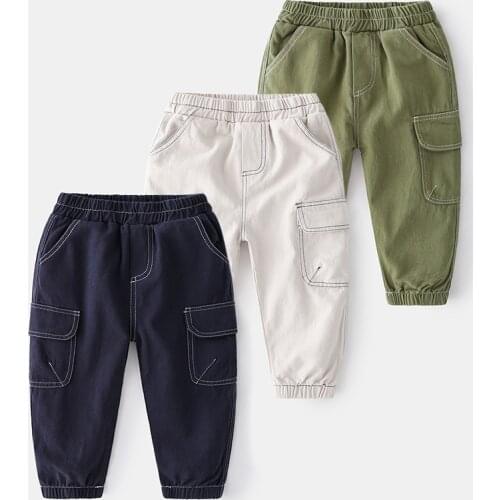 Kids Pants Toddler Boy Trousers Casual Pants Kids Clothing Boys Long Trousers Children Clothing Infant Sport Cargo Pants