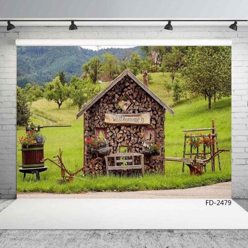 Manor village community small flowers natural scenery photo background photography background