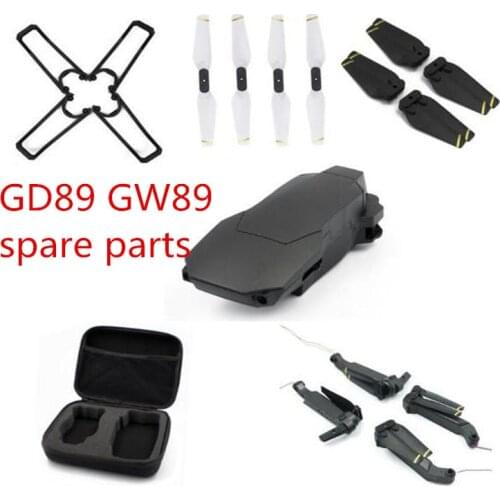 Global Drone GD89 GW89 RC Quadrocopter drone spare parts propellers blade guard Protection ring motor arm bag Charging Cable