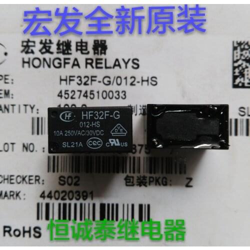 Hf32f-g-012-hs relay jzc-32f-g-012-hs high load 10A a group of normally open 4-pin