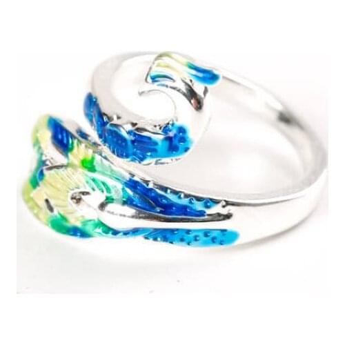 New Style Women Peacock Ring Silver Color Adjustable Ring Fashion Animal Theme Jewelry Men Charming Jewelry Gift For Dance Hall
