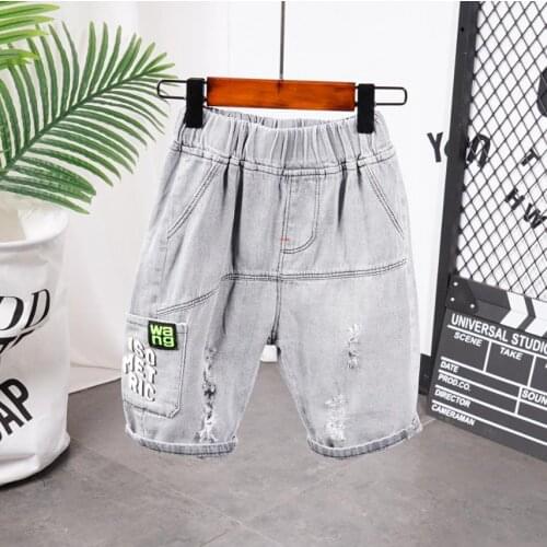 Summer boys denim shorts 2020 solid colors Kids Trousers boys clothes Children Pants for baby boys shorts size 90~140CM