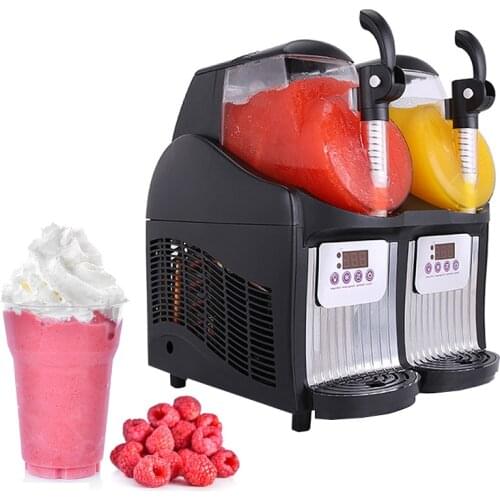 Double Tank Slush Machine Small Automatic Ice Cream Maker 300w Snow Melting Machine Slush Slushy Maker