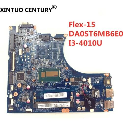 DA0ST6MB6E0 Laptop motherboard for Lenovo Flex-15 original mainboard I3-4010U
