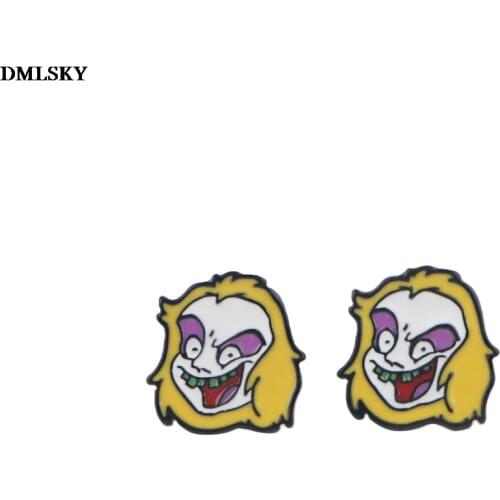 MD005 DMLSKY Horror Cartoon Creative Earrings Jewelry Stud Earring Pendant for Kids Girls Cute Gifts