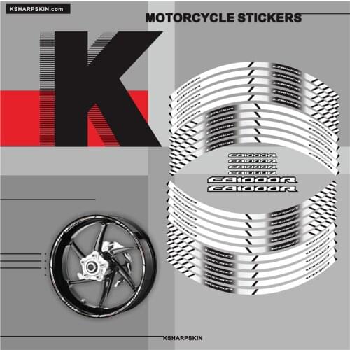 Motorcycle tyre Stickers inner wheel reflective decoration decals fit HONDA CB1000R