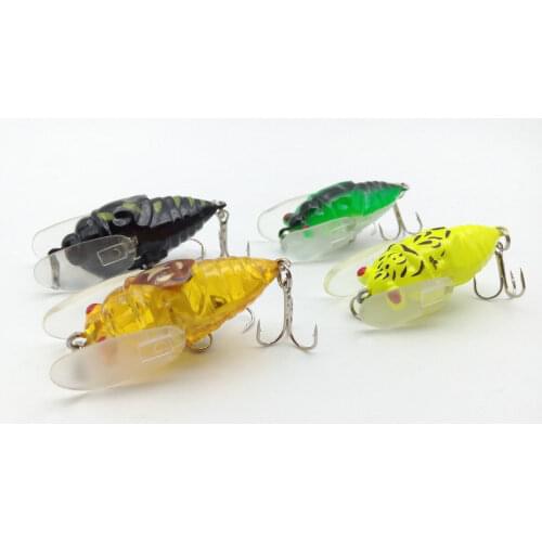 6g/40mm Cicada Bait Isca Artificial Ocean Beach Fishing Lures Wobblers Lifelike Popper Floating Topwater Insect For Sea Lake