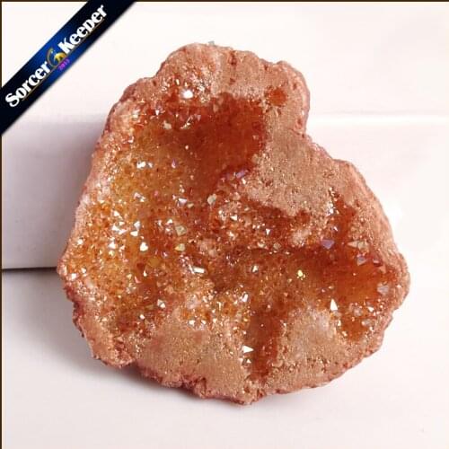 Irregular Natural Stone Pendulum Gold Plating Rainbow Crystal Druzy Pendants Sparkling Charms Necklace For Jewelry Making YS115