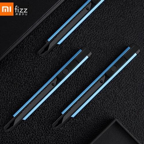 New Xiaomo Fizz Metal Utility Knife Blade Paper Cutter Aluminum Alloy Pocket Knifes with Self-Locking Design Stationery Supplies