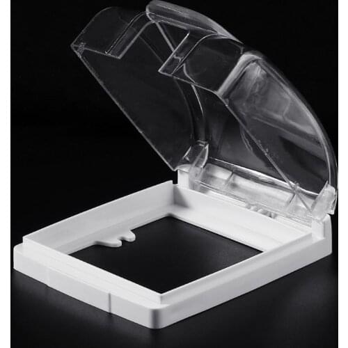 Plastic Wall Switch Waterproof Cover Box Wall Light Panel Socket Doorbell Flip Cap Cover Switch Socket Accessory Random Color