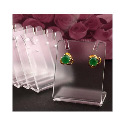 Hot New Wholesale 50pcs 43*35mm Clear Acrylic Earring Display Stand Holder,Fashion Jewelry Display jewelry organizer