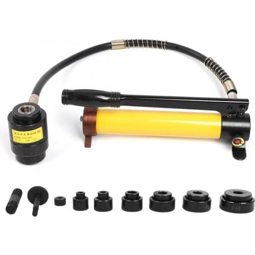 SYK-8B Hydraulic Knockout Punch Hole Kit 22/27.5/34/43/49/60mm Stainless Steel Hole Opener Driver Kit With 6 Die