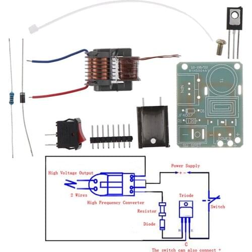 15KV Transformer DC High Voltage Arc Ignition Generator Inverter Boost Diy Kit Electronic PCB Board Module 1Set Dropshipping