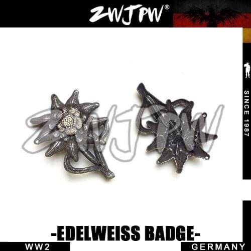 WW2 WWII Military Edelweiss Garrison Cap Insignia Hat Insignia DE/402126