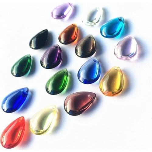 Top Quality 50pcs Lovely 16*22mm Multicolor Crystal Glass Diy Christmas Tree Hanging Chandelier Parts For Wedding Decoration