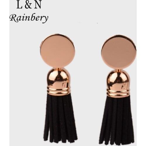 2021 Korean Fashion New Accessories Personality Long Tassel Earrings Temperament Alloy Circle Earrings For Women JE0728