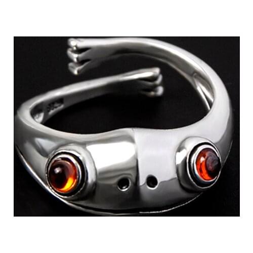 High Quality Vintage Frog Ring Silver Color Animal Open Rings For Women Men Hip Hop Punk Jewelry Accessories Gift