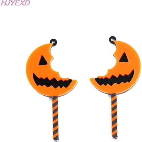 1pair)Acrylic Halloween Sticker For Earrings Holiday Trick Or Treat Sticker Acrylic Jewelry Accessories
