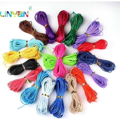 Leanth 50m /lot diameter 0.65mm Braided wire material flat waxed thread Sew leather line DIY All Net hand sewing dedicated t4