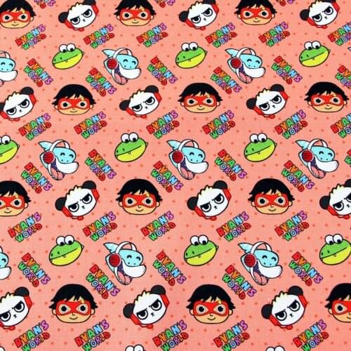 100% Cotton Fabric Cartoon Ryan BOY Digital Printing Sewing Material DIY Material Home Patchwork Dress Clothing