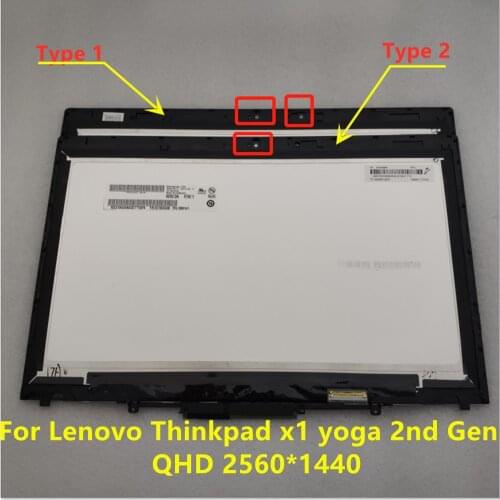 14.0 Inch 2560*140 Laptop LCD Panel For Lenovo X1 Yoga Screen 2017 2nd Gen