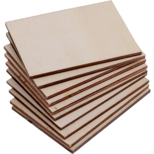 30pcs Blank Plywood Wooden Card Unfinished Wood Plaque Sign DIY Decor Crafts
