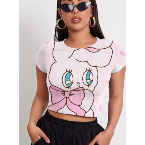 3d Tshirt Animal T-shirt Women Rabbit Funny T shirts Lovely Tshirts Casual Harajuku Tshirt Printed Womens Clothing Punk Rock