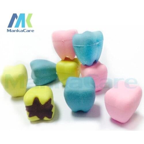 50 pcs Special Cute Tooth type Eraser Rubber Eraser Cleansing Kid Child Gift Toy School Stationery Products dental clinic gift