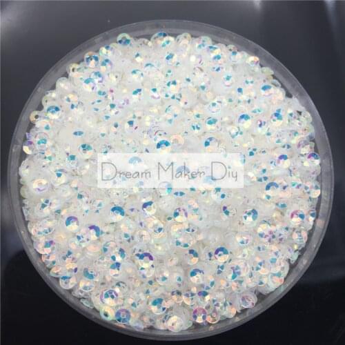 5000pcs/lot 3mm Deep Cup Round Transparent Brilliant Loose Sequins Paillette Craft For Sewing Garments Kid Diy Confetti