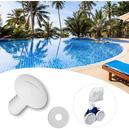 6pcs Plastic Hub Screw Set Replacement For Polaris Wheel Screw Washer Pool Cleaner Replacements For 180/280 Cleaning Parts