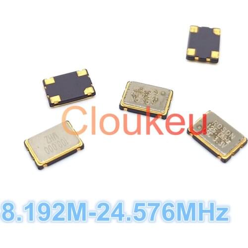 7050 5*7mm 5070 Oscillator Crystal 8.192M 10M 11.0592M 12M 12.288M 13M 16M 18.432M 20M 22.5792M 24M 24.576MHz