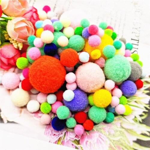 8mm - 30mm 10000pcs Pompoms Wholesale Mixed Color Pom Poms Fur Ball Toys Education Crafts DIY Apparel Sewing Supplies Home Decor