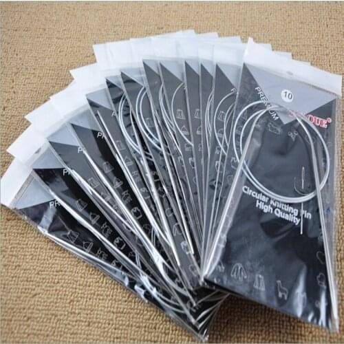 80cm Extended Ring Needles Wire Rope Ring Stainless Steel Needle Sweater Needle Pin 6 - 16 Crochet Needle Knitting Tools