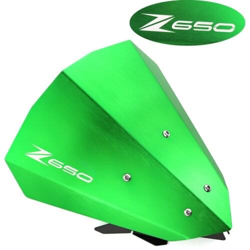 Motorcycle Airflow Windscreen Aluminum Windshield Deflector Bracket Protector Fit For Kawasaki Z650 2017 2018 2019 2020