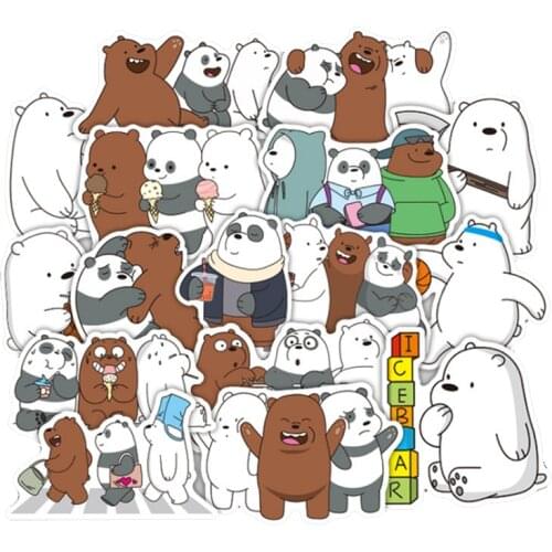 10/30/50 PCS Anime Cartoon Cute Bear Childrens Toy Waterproof Suitcase Fashion Girl Computer Car Notebook Car Sticker Wholesale