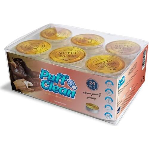 Pufai Puff Clean Leather Shoes Jacket Cleaning Wipes Capsules 24 Cleaning Capsules in a Box
