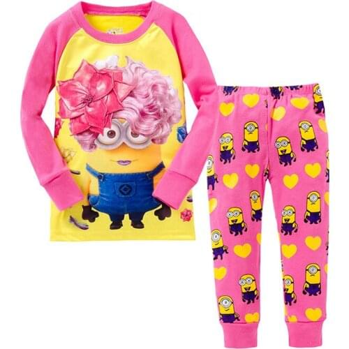 Children Cartoon Pajamas Autumn Long sleeve Pajama Set Cotton Clothes Kids Baby Toddler Girl Winter pijama Dinosaurio Boys