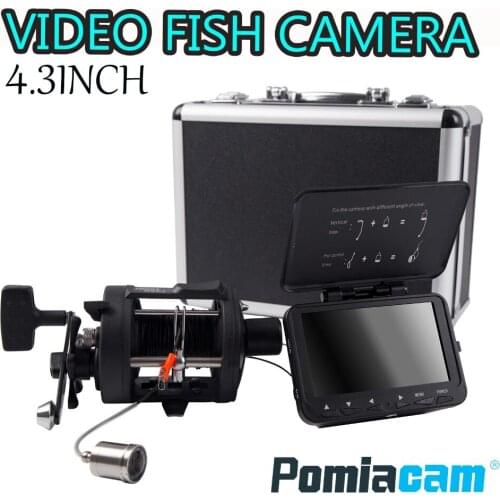 F06A POMIACAM Video Fish Finder Underwater Ice Video Fishfinder Fishing Camera 8pcs Infrared LED 4.3" inch monitor camera kit