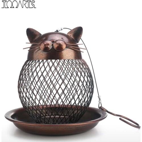 Cat Shaped Bird Feeder Cat Shaped Vintage Handmade Outdoor Decoration Villa Garden Decoration