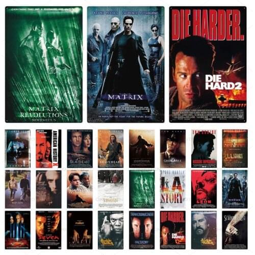 Movie Metal Tin Sign Metal Poster Plaque Metal Vintage Retro Classic Movie Wall Decor for Bar Pub Club Man Cave Decorative Plate