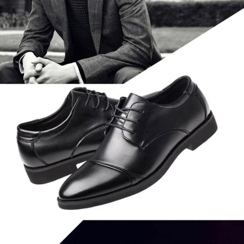 New Fashion Soft PU Leather Dress Shoes For Men Causal Flats Mens Oxford Shoes Low Top Oxfords Men Business Shoes Black