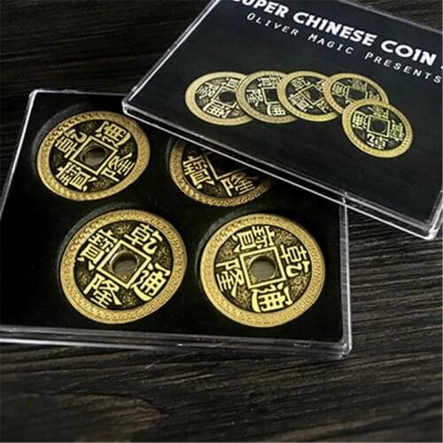 Super Chinese Coin Set (Qianlong, Morgan Size) by Oliver Magic Close up Magic ancient Coin Set Magic props Gimmick Fun