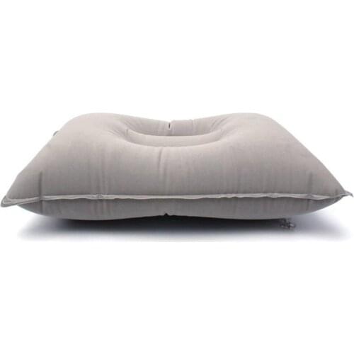 Inflatable Pillow Comfortable Outdoor Travel Camping Home Office Sleeping Self-Inflating Portable Pillow PVC Flocking Fleece