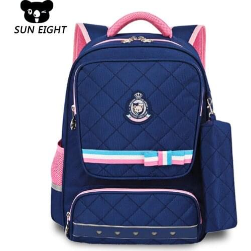 SUN EIGHT Brand 2019 New Children School Bag For Girls/Boys Waterproof Kids Backpacks Big Capacity Schoolbags For Child 4 Colors