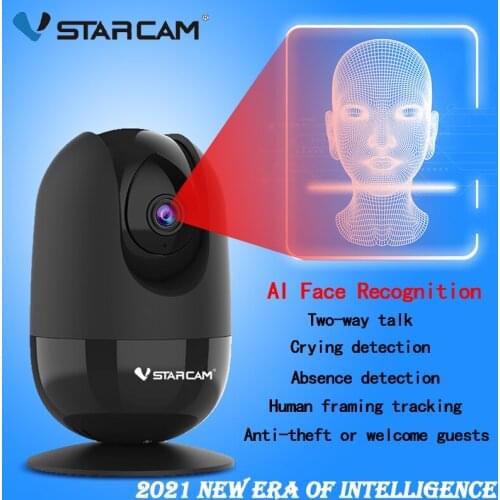 New Vstarcam 1080P HD Smart Face Identification Monitor IP Camera AI Face Recognition Auto tracking Wifi Absence detection Alarm
