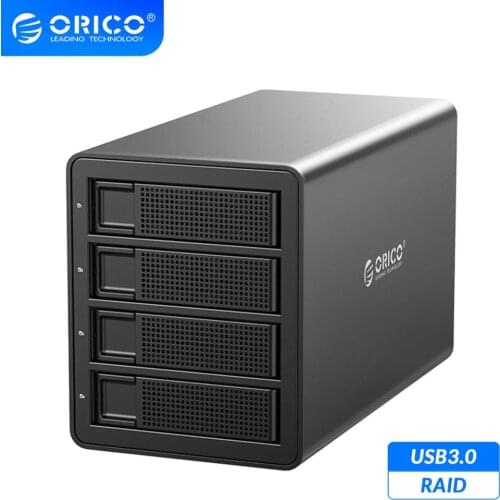 ORICO 35 Series 4 bay 3.5'' USB3.0 With RAID HDD Enclosure Aluminum HDD Docking Station 64TB 150W Internal Power HDD Case