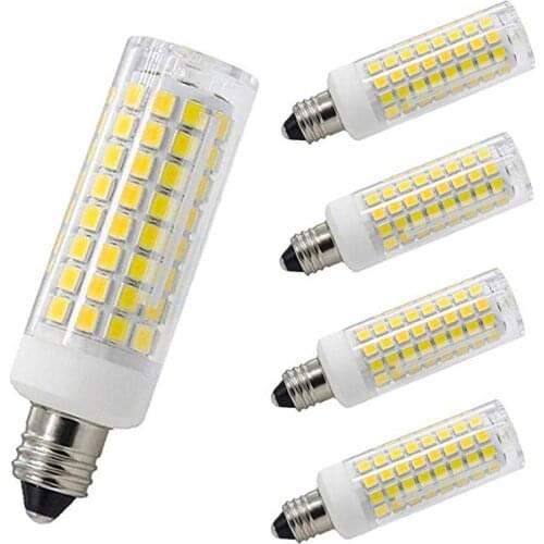 Dimmable E11 102 LED Corn Bulb 2835 SMD 110V 120V 10W LED Ceramics Lamp 360 Degree Angle Replacement for Halogen 5pcs/lot